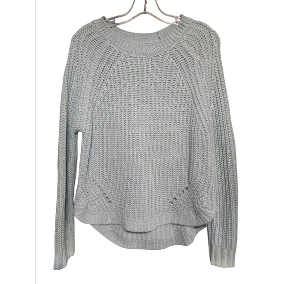 SO Women’s Medium Soft Knit Sweater Light Gray Chunky Pullover Cozy - Picture 1 of 7